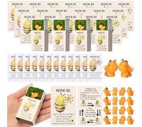 Wonderjune 36 Pcs Emotional Nuggets Back to School Gift Support Coworker Bulk for Teacher Nurse Employee Office Staff Team Positive Affirmations Cards First Day Thank You Gifts (Bee)
