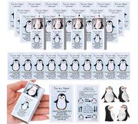 Wonderjune 36 Pcs Emotional Nuggets Support Coworker Bulk Appreciation Gifts for Social Worker Volunteer Employee Office Staff Team Teacher Positive Affirmations Cards Thank You Gifts (Penguin)