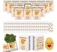 Wonderjune 36 Set Christmas Small Office Gifts for Coworkers Positive Appreciation Group Gift Bulk for Employee Coworker Staff Teacher Work Team Thank You Adult Stocking Stuffer Ideas (Heart Potato)