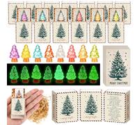 Wonderjune 36 Sets Christmas Team Building Gifts Bulk Christmas Tree Resin Inspirational Mail from Teacher Support Affirmation Small Thank You Gifts for Staff Coworkers