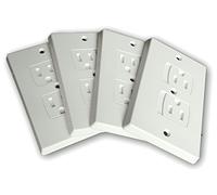 WONDERKID Self-Closing Electrical Outlet Covers for Baby Proofing - White - 4 Pack