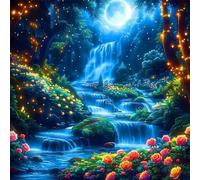 Wonderland Moon Flower 300 Piece Jigsaw Puzzles for Adults 35x35cm, adult jigsaw puzzles 300 Pieces, Challenging&Brainteasing Puzzle Family Games, Beautiful Decoration puzzle