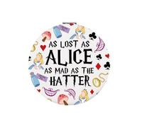 Wonderland Movie Inspired Compact Mirror Princess Fans Gift Wonderland Cartoon Movie Pocket Makeup Travel Mirror (AS LOST AS ALICE mirror1uk)
