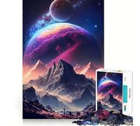 Wonderland Planetary Jigsaw Puzzle 1000 Piece Mind Train Fun Burr Free Clean Cut Pieces Absorbing Activity for Quiet Nights (38x26cm)