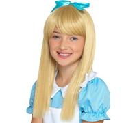 Smiffys Wonderland Princess Wig, Blonde Kids, Girls Fancy Dress, Princess Dress Up Wigs