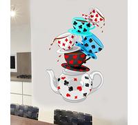 Wonderland Tea Party Full Colour Mural Wall Sticker - Living Bedroom Kitchen Decal Transfer