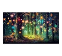 Wonderland Themed Backdrop Magical Fantasy Forest Photography Background Jungle Safari Theme Party Backdrops Spring Green Tree Enchanted Theme Baby Shower Banner Adult Photo Studio Props 5x3ft