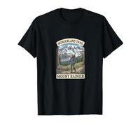 Wonderland Trail Mount-Rainier National Park Thru-Hikers Value Graphic T-Shirt, Men, Black, L