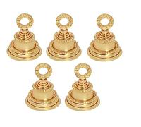Wonderlist Handicrafts Jingle Bell 2 Inches Christmas Decorative Brass, Bell for Pet Dog Cat Pendants Christmas Tree Decoration Bells for Home Door Chimes Décor Set of 5 (Golden)