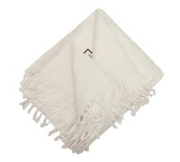 Wonderlist Tibetan Meditation Shawl Wool Handloom Meditation Oversize Shawl Throw Pure Wool Wrap Clothing Gift for Men Women, White, Large
