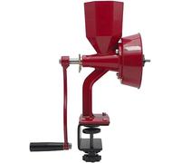 WONDERMILL Hand Grain Mill Red Wonder Junior Deluxe- Manual Grain Mill and Grain Grinder for Dry and Oily Grains - Kitchen Flour Mill, Grain Mill Hand Crank and Spice, Corn, Wheat Stone Mill Grinder