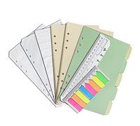 Wonderpool 320 Pages Dotted Refill Paper A5 Inserts Binder Loose Leaf Paper, Dividers, Pocket, Neon Page Marker, Bookmark, Stencils for Refillable 6 Ring Binder Journal Notebook Diary Planner (A5)
