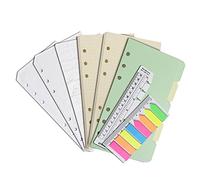 Wonderpool 320 Pages Dotted Refill Paper A6 Inserts Binder Loose Leaf Paper, Dividers, Pocket, Neon Page Marker, Bookmark, Stencils for Refillable 6 Ring Binder Journal Notebook Diary Planner (A6)