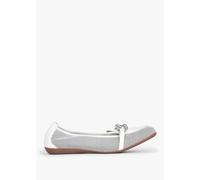 WONDERS Ballad White Mesh & Leather Pumps Size: 41, Colour: White Leat