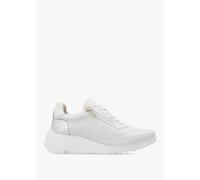 WONDERS Kyoto 71 Heartfly White Leather Wedge Trainers Size: 38, Colou