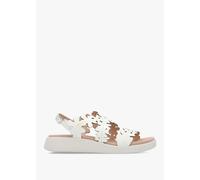 WONDERS MAR 51 Off White Patent Leather Floral Sandals Size: 41, Colou