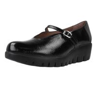 Wonders Mercedita Patent Leather Wedge Woman 4334, Black/White, 8 UK