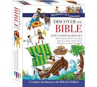 Wonders of Learning Box Set - Old & New Testament Reference Books, Sticker Book, Colouring Wall Chart and Model Ark Kit