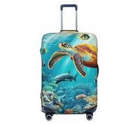 Wonders of The Sea and Tropical Oasis Elastic Travel Luggage Cover Suitcase Protector, Print Suitcase Baggage Cover Anti-Scratch