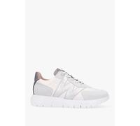 WONDERS Oslo White Metallic Suede & Nylon Trainers Size: 36, Colour: W