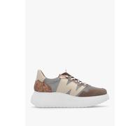 WONDERS Roma 31 Taupe Mixed Textile Chunky Trainers Size: 37, Colour: