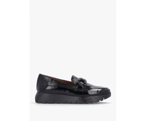 WONDERS Rose Black Patent Loafers Size: 38, Colour: Black Patent