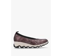 WONDERS Simon 10 Pewter Leather Wedge Shoes Size: 38, Colour: Pewter M