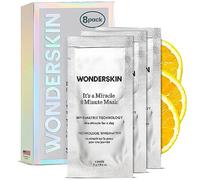 Wonderskin 8 Minute Mask, Hydrating and Anti Aging Face Mask Packed with Vitamin C and Niacinamide, Moisturizing Face Masks Pack of 8