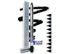 Wonderskin 1440 Longwear Black Waterproof Eyeliner Pencil - Sharpenable Black Eyeliner Pencil and Smudge Proof Eye Liner Pencils (Liquorice)