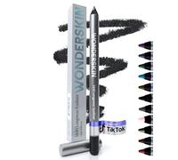 Wonderskin 1440 Longwear Black Glitter Waterproof Eyeliner Pencil - Sharpenable Eyeliner Pencil & Smudge Proof Eye Liner Pencils (Black Truffle)