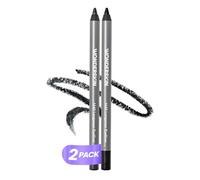 Wonderskin Eyeliner Pencil, 1440 Longwear Black Matte and Glitter Eyeliner Pencil, 2 Pack - Waterproof, Sharpenable & Smudge Proof