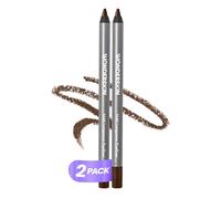 Wonderskin Eyeliner Pencil, 1440 Longwear Brown Eyeliner Pencil, 2 Pack - Waterproof, Sharpenable & Smudge Proof