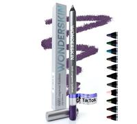 Wonderskin 1440 Longwear Purple Waterproof Eyeliner Pencil - Sharpenable Eyeliner Pencil and Smudge Proof Deep Purple Eye Liner Pencils (Eggplant)