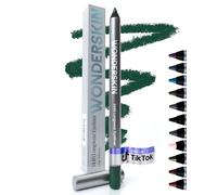 Wonderskin 1440 Longwear Green Waterproof Eyeliner Pencil - Sharpenable Eyeliner Pencil and Smudge Proof Green Eye Liner Pencils (Pine)