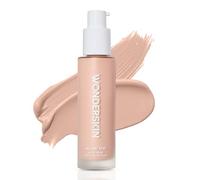 Wonderskin Hyper-Bond Serum Foundation - Waterproof, Transfer-Proof, 24HR Longwear Face Makeup with Niacinamide & Hyaluronic Acid - Lightweight, Natural Finish, Vegan & Cruelty-Free (Haze)