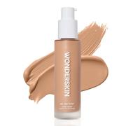 Wonderskin Hyper-Bond Serum Foundation - Waterproof, Transfer-Proof, 24HR Longwear Face Makeup with Niacinamide & Hyaluronic Acid - Lightweight, Natural Finish, Vegan & Cruelty-Free (Lunar)