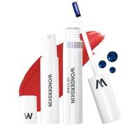 Wonderskin Wonder Blading All Day Lip Stain Peel Off Masque and Reveal Kit - Long Lasting, Waterproof Red Lip Tint, Transfer Proof Natural Makeup Stain Kit (Hayley)