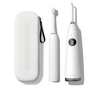 Wondersmile Oral Irrigator PRO - Test Winner 2024-100 Days Risk-Free Test - SmoothFlow Technology for Optimal Dental and Gum Care - with 5 Modes (All White Oral Care Economy Set