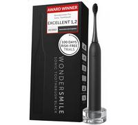 WonderSmile Sonic Toothbrush Pro - Test Winner 2026* - Electric Toothbrush IPX8, 4 Programmes - TÜV SÜD-Tested - with Charging Station & 60 Days Power Battery with Smart Brush Head (Ultimate Black)