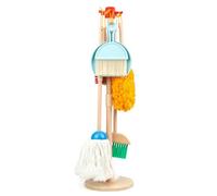Wondertoys Childern cleaning tools 7 Piece Wooden Detachable Cleaning Toys Creative Pretend Play Set Mini Housekeeping Toys for Kids