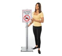 Wonderwall A3 Poster Frame Freestanding Sign, Sturdy Aluminium Silver Frame, with Wheels - Ideal for retail, Office, Venue Management