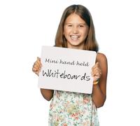 Wonderwall Double-Sided Hand Held Mini Whiteboard | 190 x 260mm | Reversible with 25mm Grid on one Side, Rounded Corners (Bulk Pack of 50 Boards) - Ideal for Classroom, Children