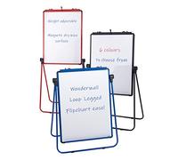 Wonderwall Double-Sided Height Adjustable Magnetic Flipchart Easel, Portable Freestanding Dry-Wipe Whiteboard (Grey Without Carry Bag) - for School, Office, Presentation