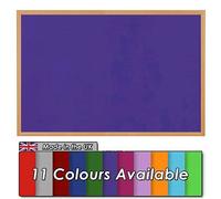 Wonderwall Eco-Friendly Noticeboard, 60 x 90 cm, Violet, Wooden Light Oak Effect Frame - Ideal for Office, Home, School, Community Hubs
