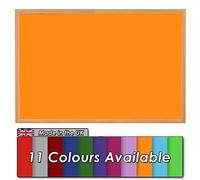 Wonderwall Eco-Friendly Noticeboard Made from Recycled Materials |60 x 90 cm | - Light Oak Effect Frame with Orange infill - for Office, Healthcare, School, Community Hubs