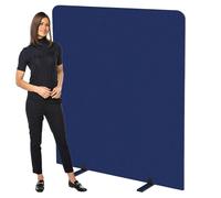 Wonderwall Floor Standing Room Divider Screens|1800x1600mm| Create space | Double-sided | for School, Nursery, Exhibition, Study areas, Classroom, Library |(Dark Blue,Woven Fabric) Black Trim