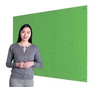 Wonderwall Frameless Fire-Retardant Noticeboard, 120 x 90 cm, Apple Green Pinboard - 8 Colours to Choose from, Ideal for Office,School, Housing Associations, Busy & Sensitive Locations