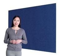 Wonderwall Frameless Fire-Retardant Noticeboard, 120 x 90 cm, Blue Pinboard - 8 Colours to Choose from, Ideal for Office,School, Housing Associations, Healthcare