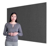 Wonderwall Frameless Fire-Retardant Noticeboard, 120 x 90 cm, Charcoal Pinboard - 8 Colours to Choose from, Ideal for Office,School, Housing Associations, Busy & Sensitive Locations