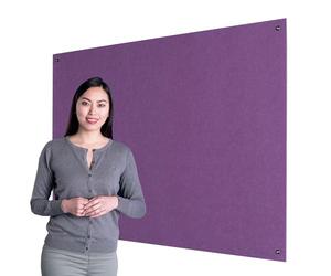 Wonderwall Frameless Fire-Retardant Noticeboard, 120 x 90 cm, Purple Pinboard - 8 Colours to Choose from, Ideal for Office,School, Housing Associations & Care Homes